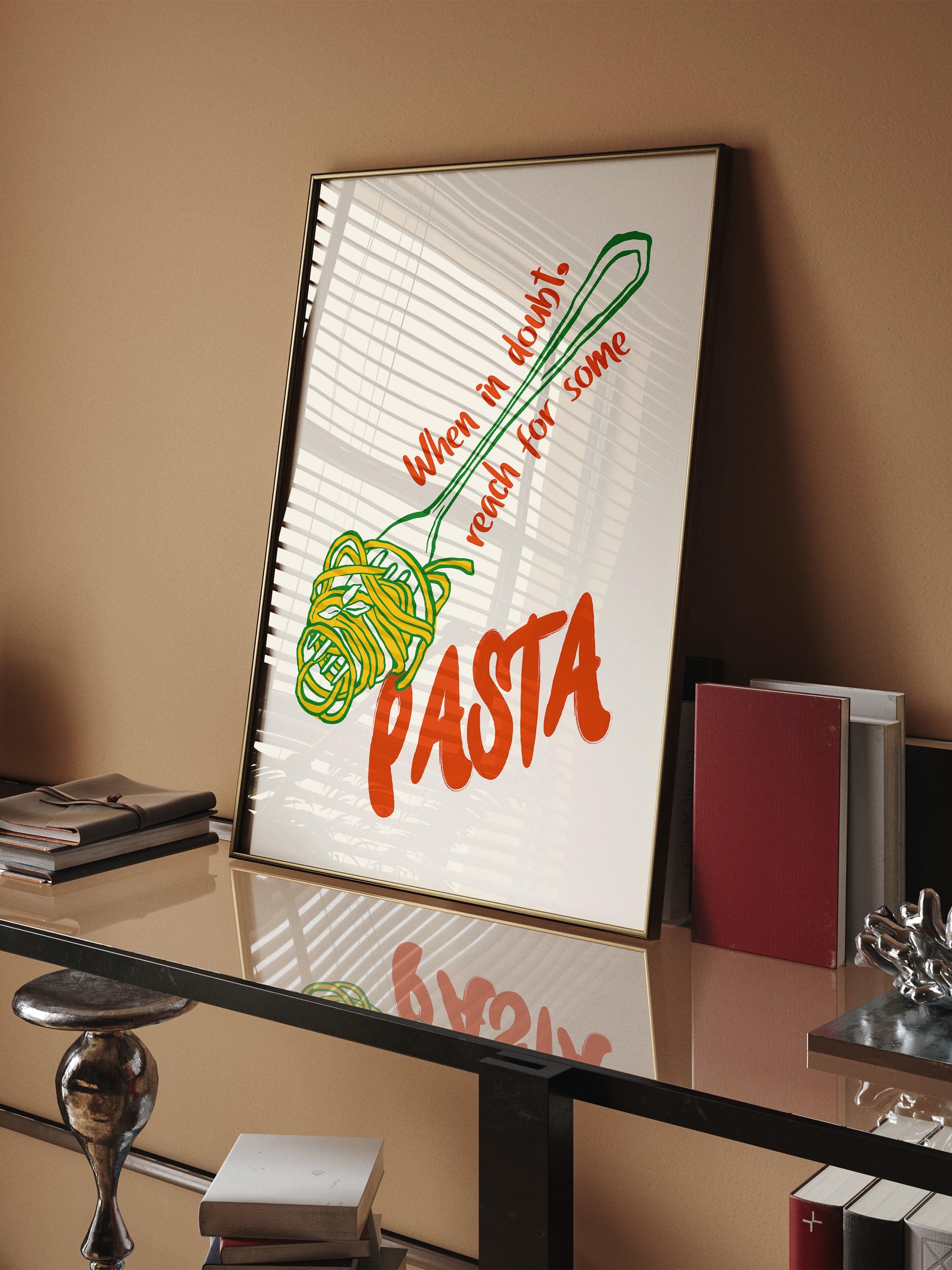 Reach for Some Pasta-psoter-wall_art-decor-The Poster Square
